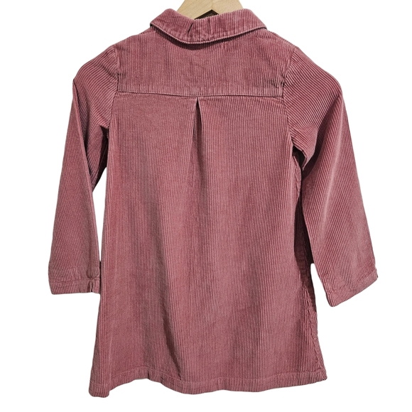 Mini Boden Girl Pink Corduroy Dress Front Pockets Size 7-8 Cotton Easter - Picture 3 of 11